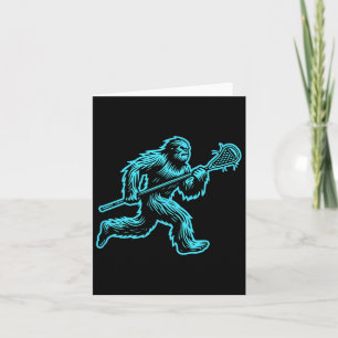 Carte Yeti Sasquatch Lax Bigfoot Lacrosse Vibe Vintage