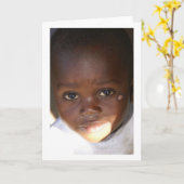 Carte Yeux d'un enfant (Fleur jaune)