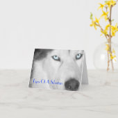 Carte Yeux d'un II sibérien (B/W) (Fleur jaune)