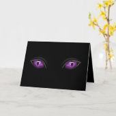 Carte Yeux mauve mal (Fleur jaune)