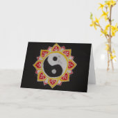 Carte "Yin Yang Lotus " (Fleur jaune)