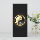 Carte Yin Yang or sur noir (Debout devant)