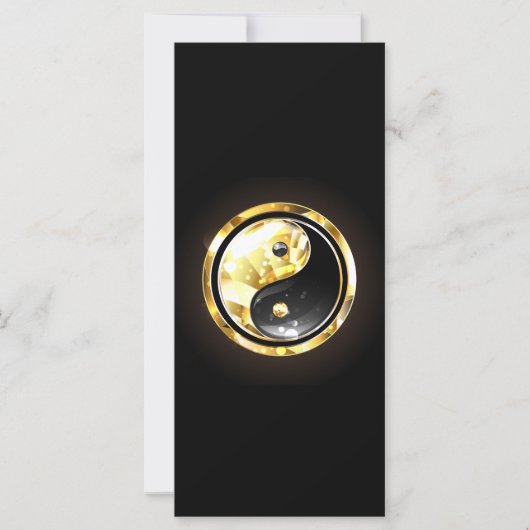 Carte Yin Yang or sur noir (Devant)