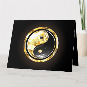 Carte Yin Yang or sur noir