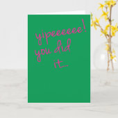 Carte Yipeeeeee, tu l'as fait Card (Fleur jaune)