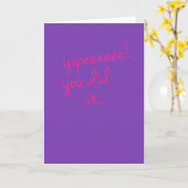 Carte Yipeeeeee ! You did (Fleur jaune)