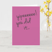 Carte Yipeeeeee ! You did (Fleur jaune)