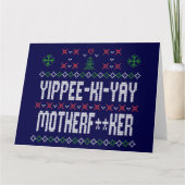 Carte Yippee Ki Yay Chandail de Noël moche (Devant)