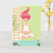 Carte Yoga (Fleur jaune)