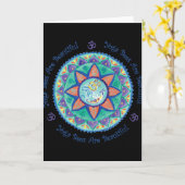 Carte Yoga Bees Om Mandala (Fleur jaune)