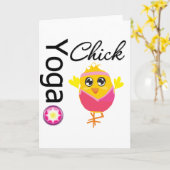 Carte Yoga chick (Fleur jaune)