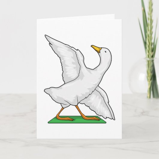 Carte Yoga de canard Méditation Fitness (Devant)