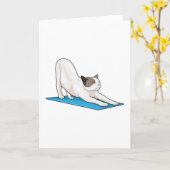 Carte Yoga de chat de méditation de forme physique (Fleur jaune)