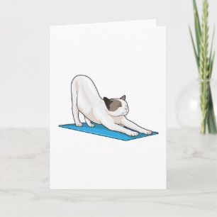 Carte Yoga de chat de méditation de forme physique