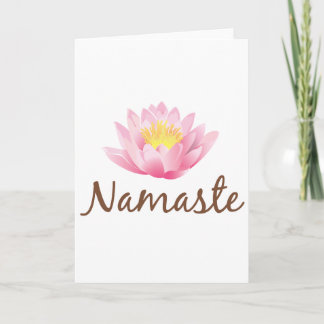 Carte Yoga de fleur de Namaste Lotus