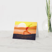 Carte Yoga Enseignant Soleil Salutation Moitié Lune Pose (Devant)