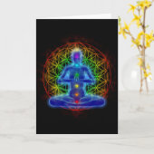 Carte Yoga et méditation - fleur de la vie (Fleur jaune)