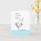 Carte Yoga Hummor card suitable for framing (Fleur jaune)
