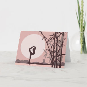 Carte Yoga in Pink Notecards
