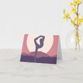 Carte Yoga in Purple (Fleur jaune)