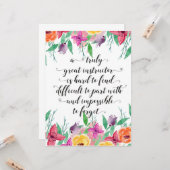 Carte Yoga Instructeur Office cadeau Instructeur Coachin (Devant/Arrière en situation)