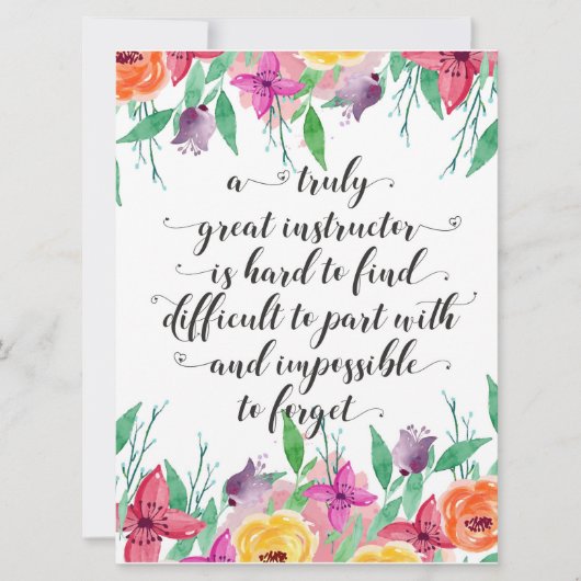 Carte Yoga Instructeur Office cadeau Instructeur Coachin (Devant)