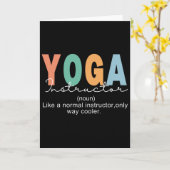 Carte Yoga Instructor Definition Normal Only Cooler Teac (Fleur jaune)
