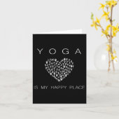 Carte Yoga Is My Happy Place Insrational Motivational  (Fleur jaune)