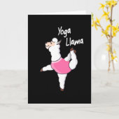 Carte Yoga Llama Drôle Méditation Yogi Cadeau (Fleur jaune)