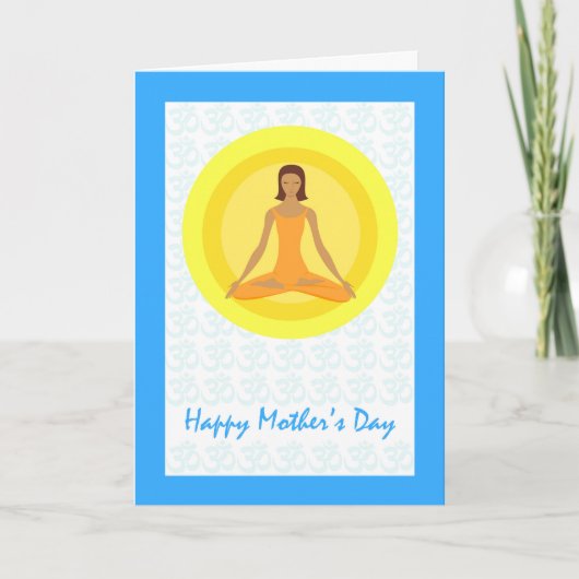 Carte yoga pose, Take Time to Breathe, Mother's Day (Devant)