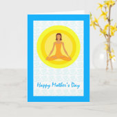 Carte yoga pose, Take Time to Breathe, Mother's Day (Fleur jaune)