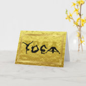 Carte Yoga Positions Golden Greeting Card (Fleur jaune)