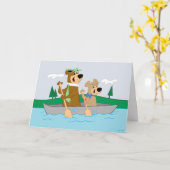 Carte Yogi Bear et Boo Boo Fun Canoe Adventure (Fleur jaune)