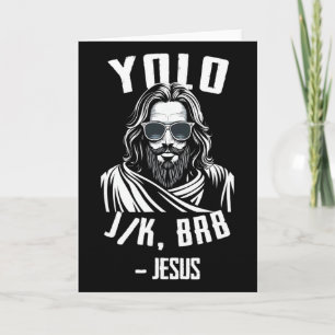 Carte Yolo Jk Brb Drôle de jour de Pâques vintage