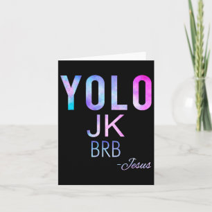 Carte Yolo Jk Brb Jesus Drôle Jour de Pâques Total Solai