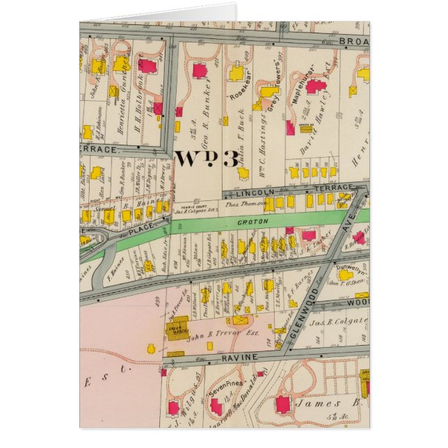 Carte Yonkers NY (Devant)