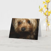 Carte Yorkie (Fleur jaune)
