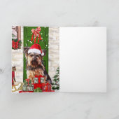 Carte Yorkie Chien Noël   (Intérieur)