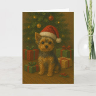 Carte Yorkie Christmas Card