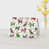 Carte Yorkie Christmas Yorkshire Terrier (Fleur jaune)