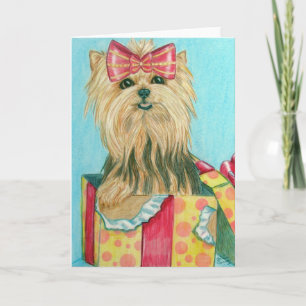Carte Yorkie de Birthday