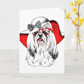 Carte Yorkie Fashion Shoot (Fleur jaune)