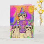 Carte Yorkie Poo (Fleur jaune)