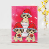 Carte Yorkie Poo (Fleur jaune)
