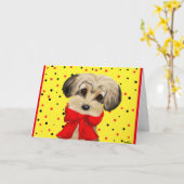 Carte Yorkie Poo (Fleur jaune)