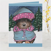 Carte Yorkie Poo (Fleur jaune)