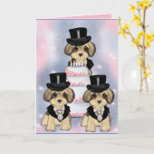 Carte Yorkie Poo (Fleur jaune)