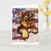 CARTE YORKIE POO (Fleur jaune)