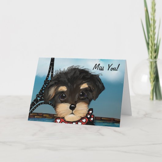 CARTE YORKIE POO  (Devant)