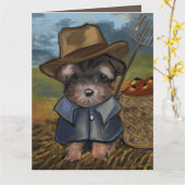 Carte Yorkie Poo (Fleur jaune)